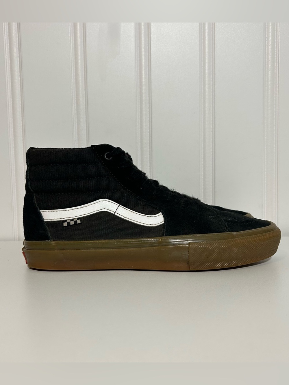 Vans sk8 hi pro black white gum